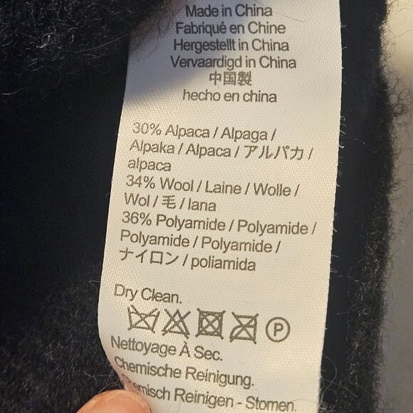 J.Crew Women Fuzzy Cropped Alpaca Wool Black Cardigan S Dark Academia Old Money - Picture 7 of 14